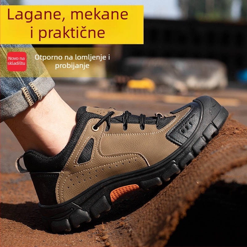 National Gold Shield Sigurne cipele: Čelična zaštita prstiju, otporne na udarce i probijanje, gornji dio od mikrovlaknaste kože + platna, niski gležanj