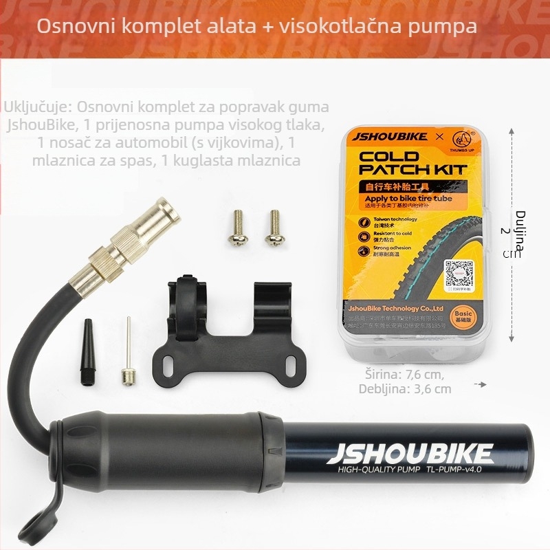 Set za popravak guma za planinski električni bicikl – Dingqing ljepilo i film za ljepilo, alat za popravak guma, brend JSHOU BIKE, mogućnost privatne oznake