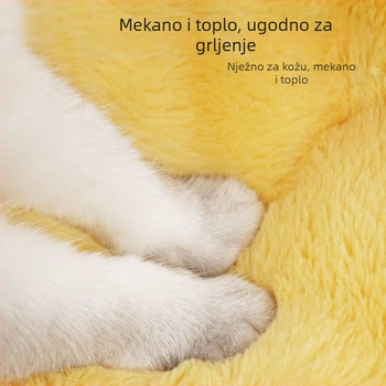 Plišano gnijezdo za mačke i pse, zatvoren dizajn, održava toplinu zimi