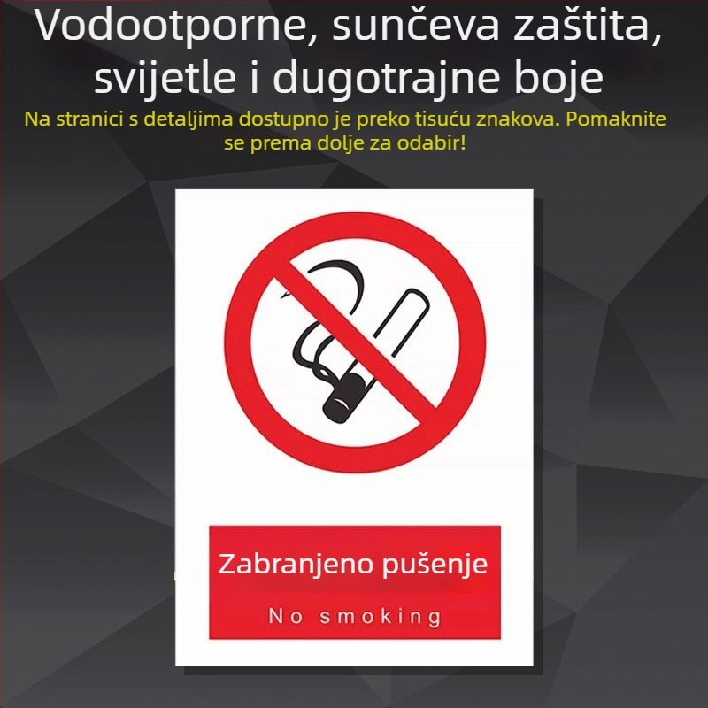Sigurnosna pločica za strojeve od nehrđajućeg čelika – sitotisk/graviranje, označavanje industrijske opreme, prilagodljivo