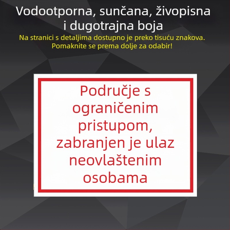 Sigurnosna pločica za strojeve od nehrđajućeg čelika – sitotisk/graviranje, označavanje industrijske opreme, prilagodljivo