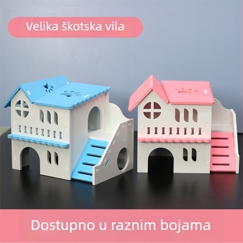 Kučica za hrčke u vilnom stilu od drveta i plastike