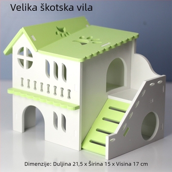 Kučica za hrčke u vilnom stilu od drveta i plastike