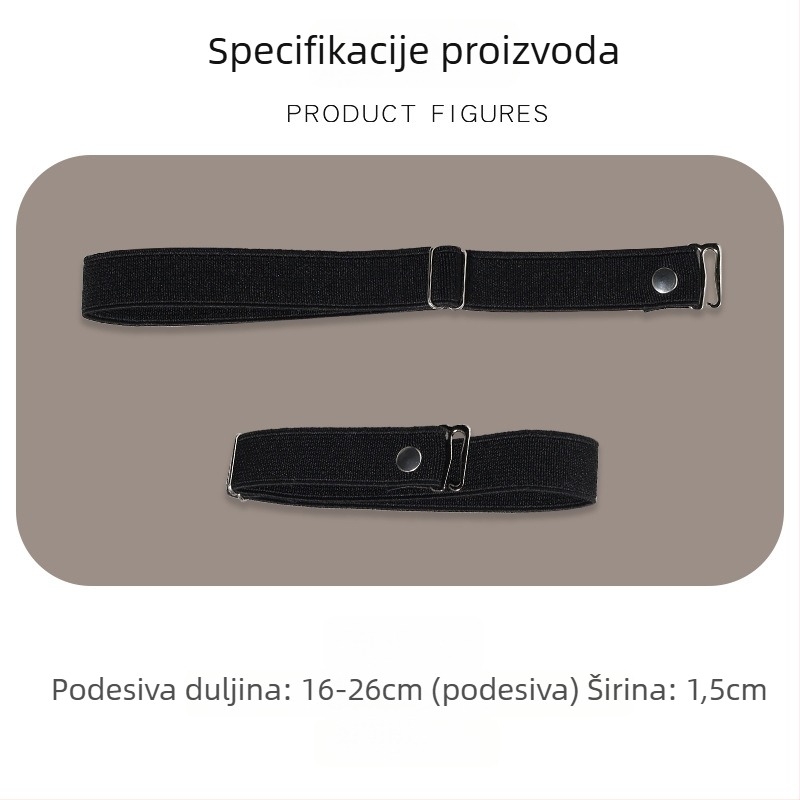 Protuklizni remen za petu za ženske loaferice, elastičan, podesiv, za sigurnu i udobnu prianjanje; pogodan za kožne cipele i sandale