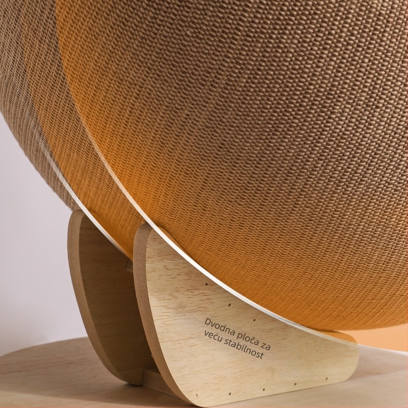 Mačje gnijezdo s integriranom pločom za grebanje, poluotvoren dizajn, tkanina pamuk i lan, unutarnja upotreba, sve sezone