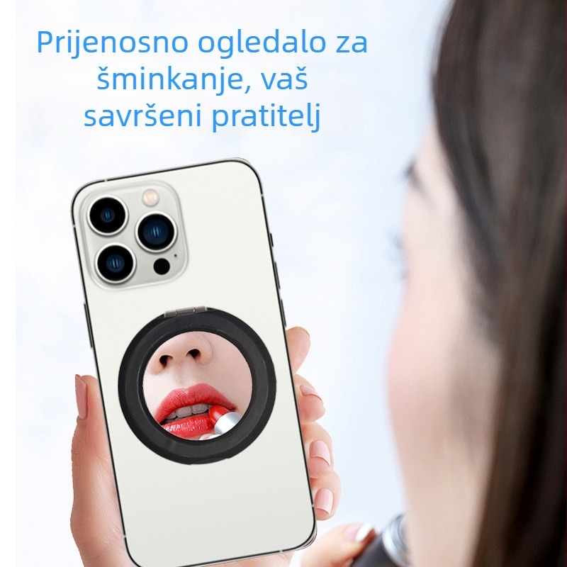 Magnetski držač za telefon od aluminijske legure, silikon usisna čašica i ultratanki držač prstena