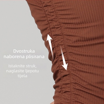 Ženski bezrukavni top za jogu, slim fit, dužina do bokova, brzo se suši, tkanina od najlona i spandeksa (80% najlon, 20% spandeks)