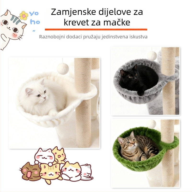Cat Nest Scoop — plišano gnijezdo za mačke, Miao Qiao, dodatak za gnijezdo/klijetku