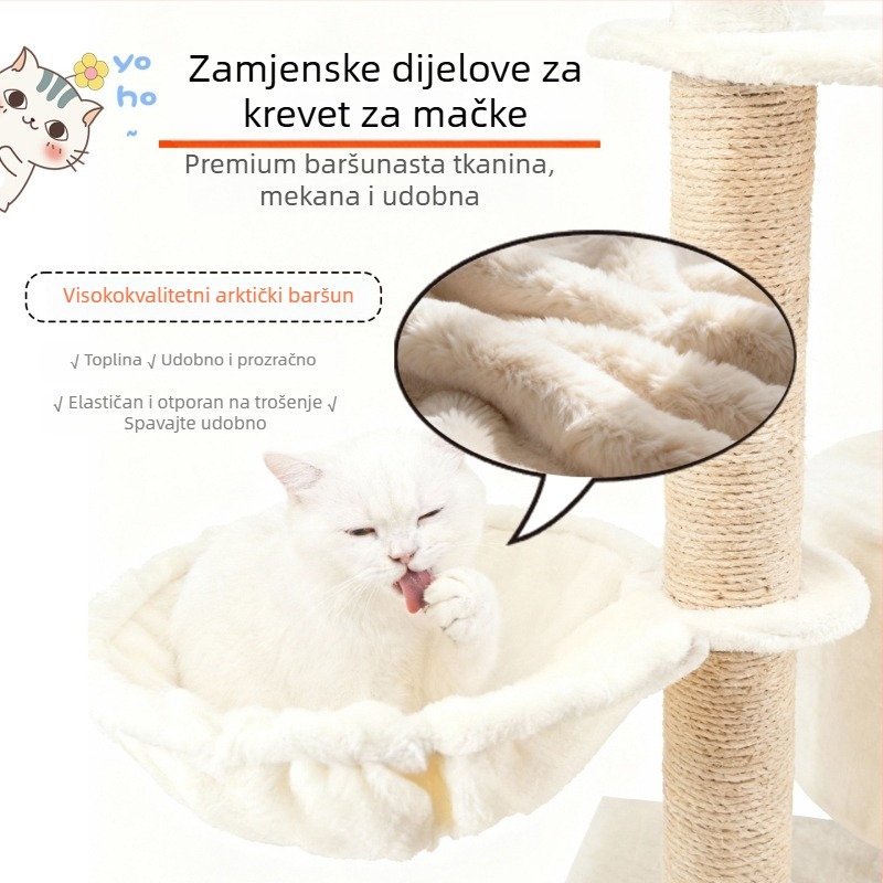 Cat Nest Scoop — plišano gnijezdo za mačke, Miao Qiao, dodatak za gnijezdo/klijetku