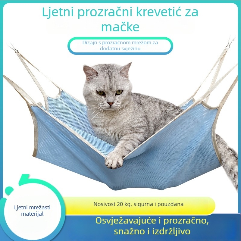 Mačji hamak gnijezdo, viseći krevet s prozračnom mrežom