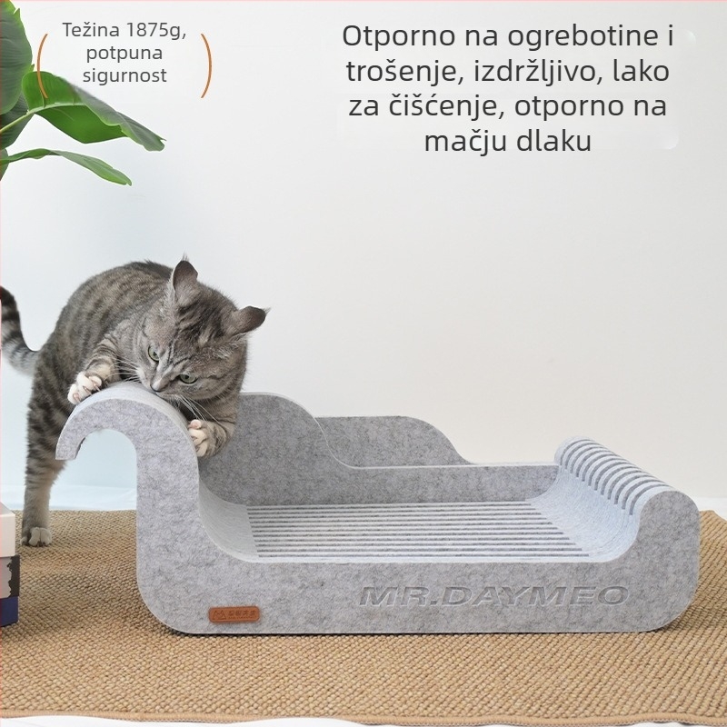 Mačje gnijezdo od filca s grebalicom, 12 mm debljine, OEKO-TEX Standard 100, prilagodljivo