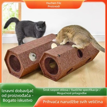 Šesterokutni filc mačji tunel - mačja kućica s dijamantnim otvorom, artikl 04, marka HuChen