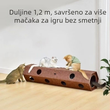 Šesterokutni filc mačji tunel - mačja kućica s dijamantnim otvorom, artikl 04, marka HuChen
