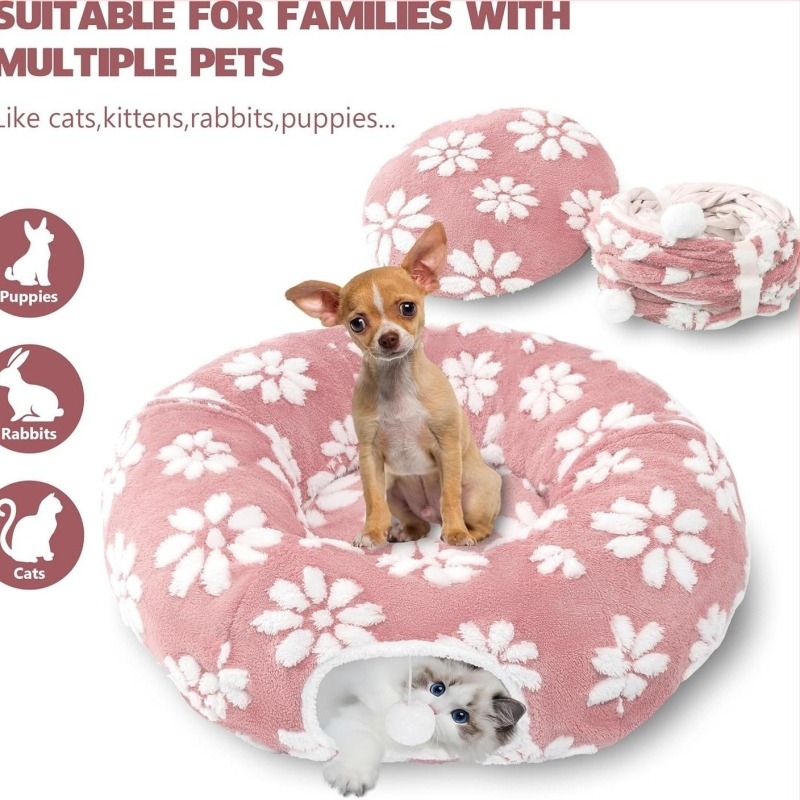 Anyo mačji tunel i gnijezdo – platneno, 2-u-1 tunel za mačke (Šifra Ayp-6051)