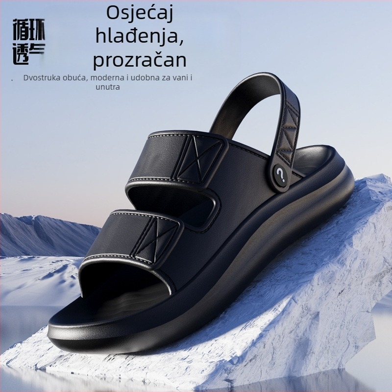 Muške PVC sandale - otvoreni prst, protuklizne, prozračne, vodootporne, za svakodnevnu upotrebu