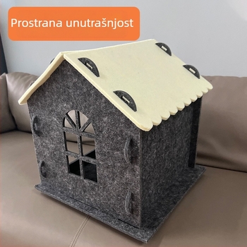 Filcasto gnijezdo za mačke, poluzatvoreno, perivo, odvojivo i spojivo
