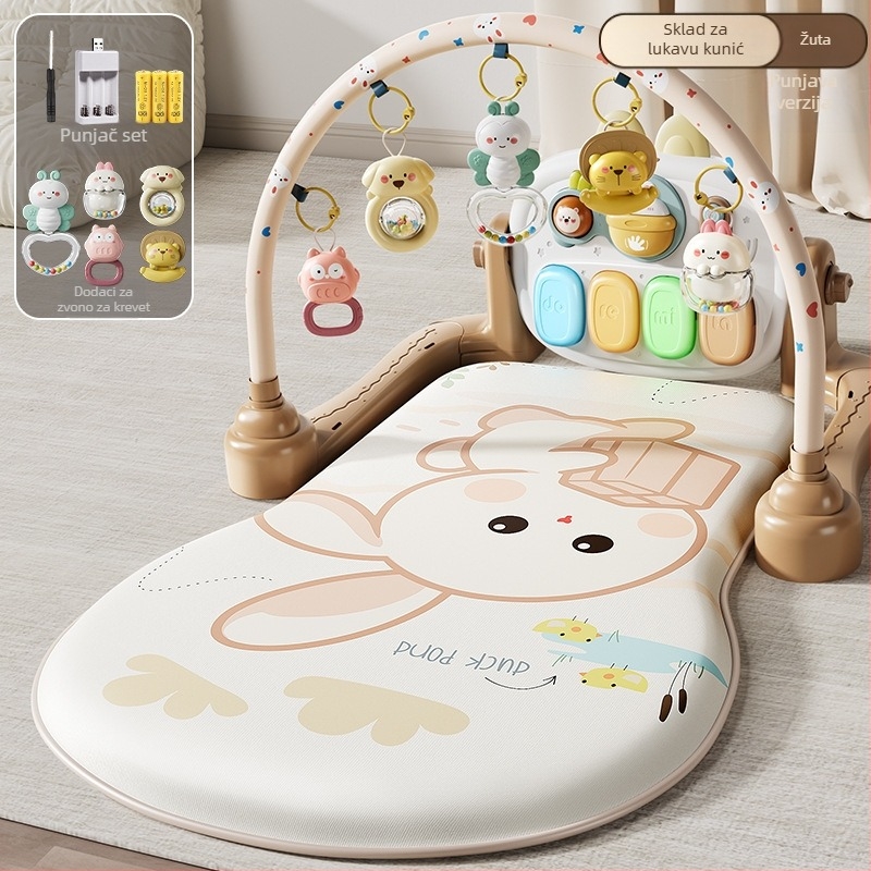 Dječja igračka pedalo klavijatura za gimnastiku — interaktivna glazba, multisenzorna stimulacija, 0–3 godine, plastika