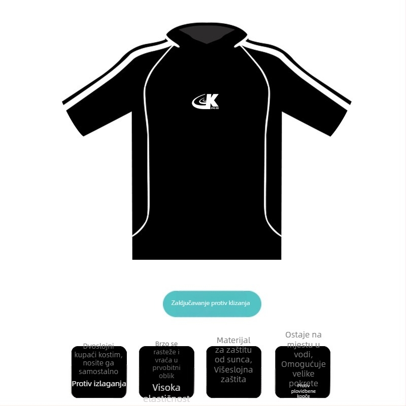 Trodjelni set za kupanje s UV zaštitom i brzim sušenjem, unisex, vanjska tkanina od najlona s poliesterom podstavom