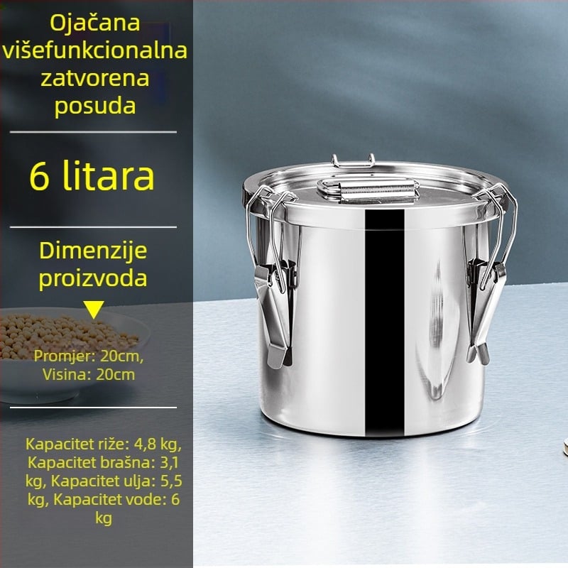 Zapečaćena metalna posuda za skladištenje Jeansiya, kapacitet preko 10 L, tiskano logotip, novi kineski stil