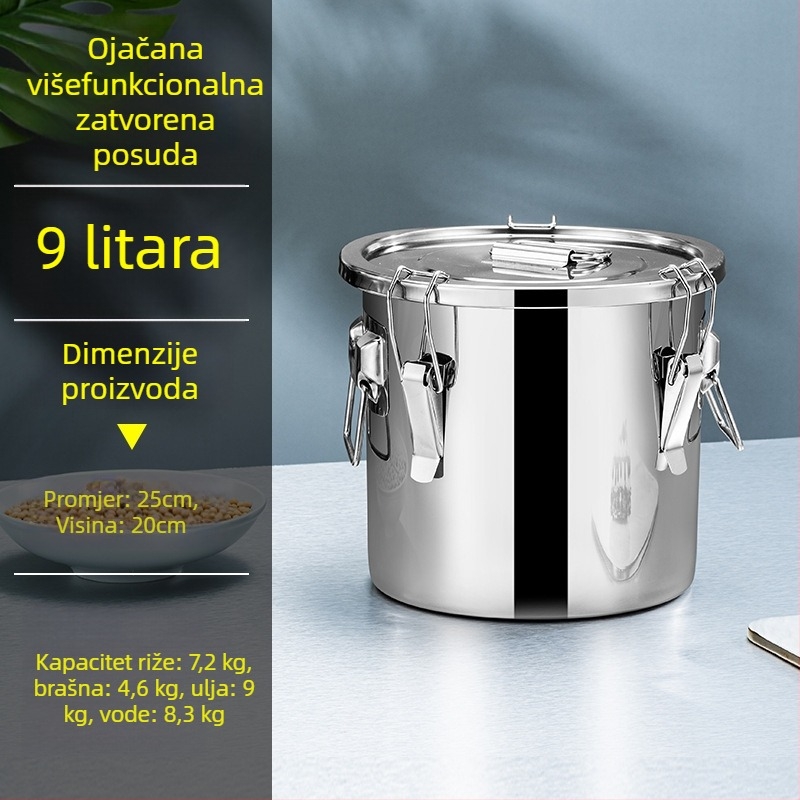 Zapečaćena metalna posuda za skladištenje Jeansiya, kapacitet preko 10 L, tiskano logotip, novi kineski stil