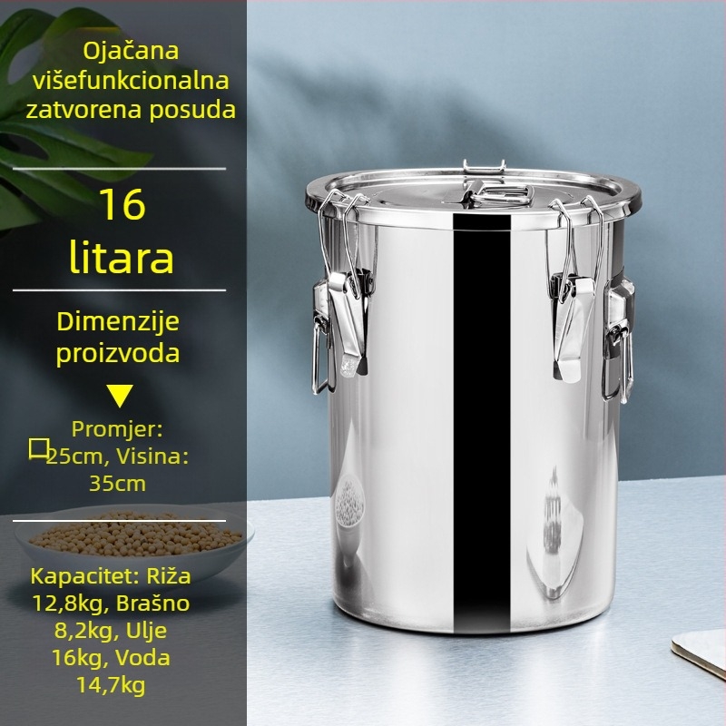 Zapečaćena metalna posuda za skladištenje Jeansiya, kapacitet preko 10 L, tiskano logotip, novi kineski stil