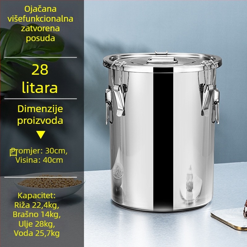 Zapečaćena metalna posuda za skladištenje Jeansiya, kapacitet preko 10 L, tiskano logotip, novi kineski stil