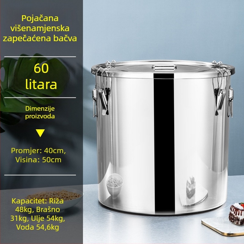 Zapečaćena metalna posuda za skladištenje Jeansiya, kapacitet preko 10 L, tiskano logotip, novi kineski stil