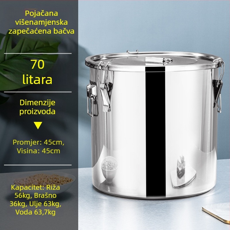 Zapečaćena metalna posuda za skladištenje Jeansiya, kapacitet preko 10 L, tiskano logotip, novi kineski stil