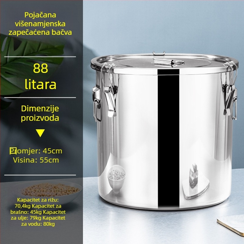 Zapečaćena metalna posuda za skladištenje Jeansiya, kapacitet preko 10 L, tiskano logotip, novi kineski stil