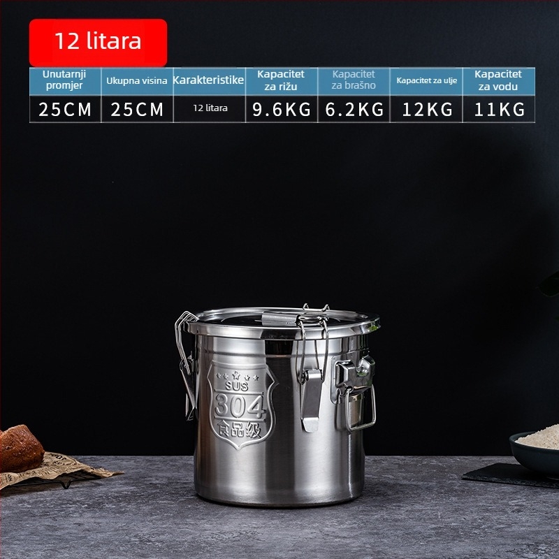 Zapečaćena metalna posuda za skladištenje Jeansiya, kapacitet preko 10 L, tiskano logotip, novi kineski stil