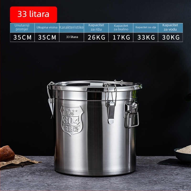 Zapečaćena metalna posuda za skladištenje Jeansiya, kapacitet preko 10 L, tiskano logotip, novi kineski stil