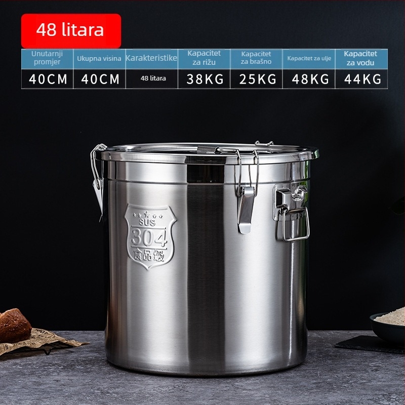 Zapečaćena metalna posuda za skladištenje Jeansiya, kapacitet preko 10 L, tiskano logotip, novi kineski stil