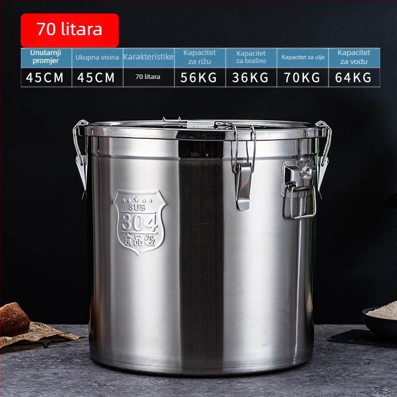 Zapečaćena metalna posuda za skladištenje Jeansiya, kapacitet preko 10 L, tiskano logotip, novi kineski stil