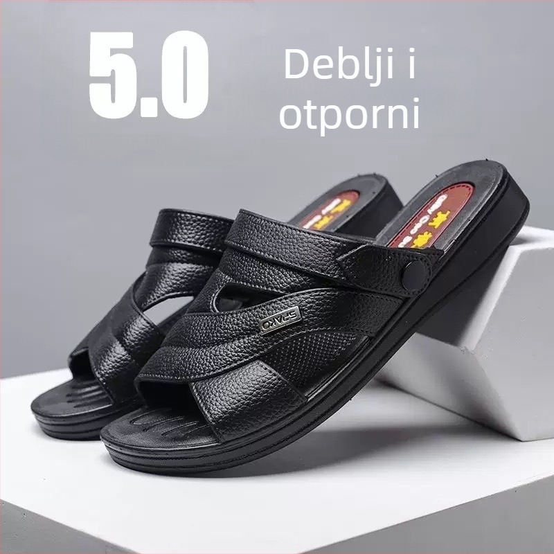 Muške sandale s otvorenim prstom, PVC gornji dio i PVC potplat, vodootporne i protuklizne.