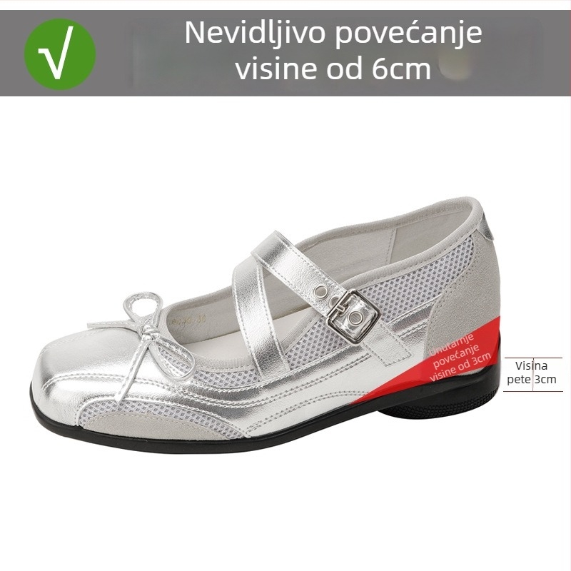 Ženske Mary Jane cipele, francuskog stila, okrugli vrh, gornji dio od mikrovlaknaste kože, kopčanje kopčom, srednje visina pete 3–5 cm