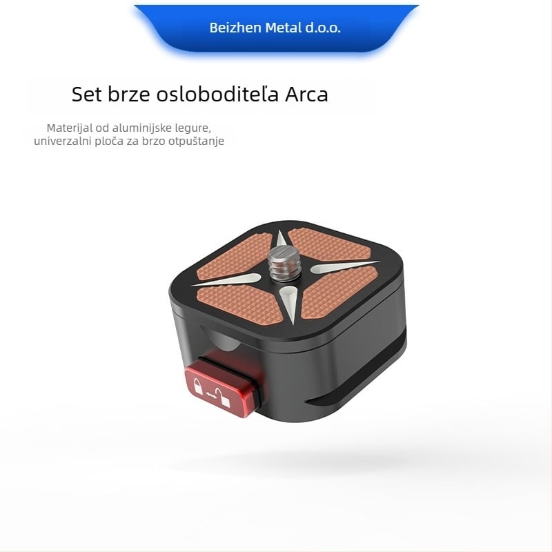 Beizhen Clip-b-g Aluminijska legura pločica brzog otpuštanja Stabilizator, univerzalna kompatibilnost, nosivost 6–10 kg, težina 51,2 g