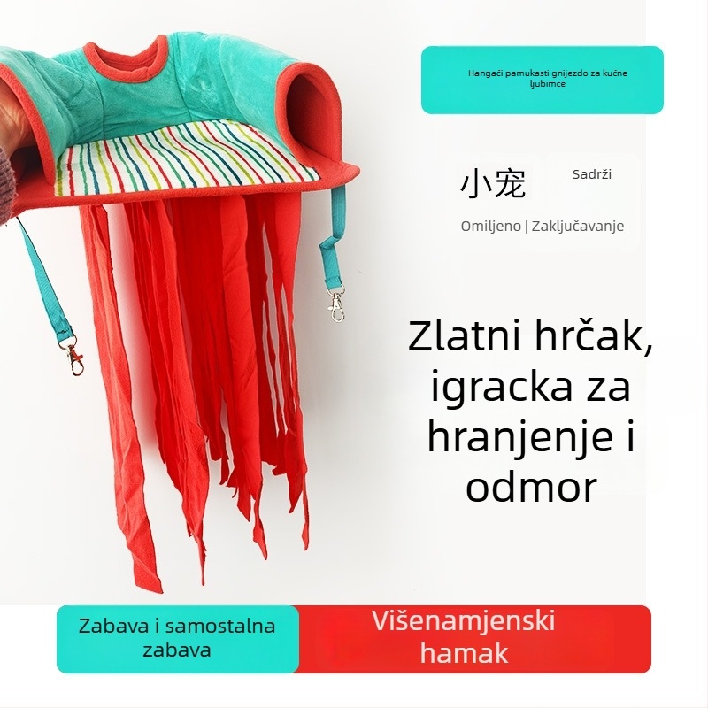 Hamak za hrčka, viseće dvostruko toplo gnijezdo, od tkanine