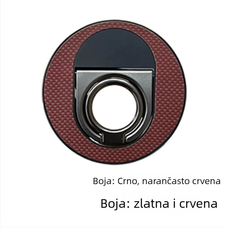 Magnetni držač za telefon s prstenom i dvostrukim preklopom, MagSafe, prenosni ručni nosač, univerzalna kompatibilnost s magnetnim kućištem, materijal: cinkova legura i Kevlar