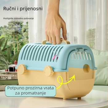 Prijenosna putna kavez za mala kućna ljubimca, kavez za zlatnog hrčka, kavez za ptice, siguran prijevoznik otporan na bijeg