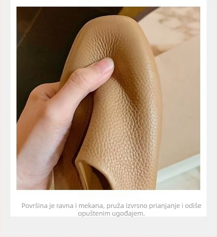 Ženske slip-on mule cipele: gornji dio od ovčje kože, unutarnji dio od svinjske kože, potplat od teleće tetive, niski potplat