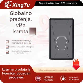 GPS lokator za vozilo s Beidou satelitom, PG10, točnost 1–20 m, cloud memorija, baterija 96 h, načini alarma: vibracija, SOS, mobilni, ograda, visok brzina, vodootporan