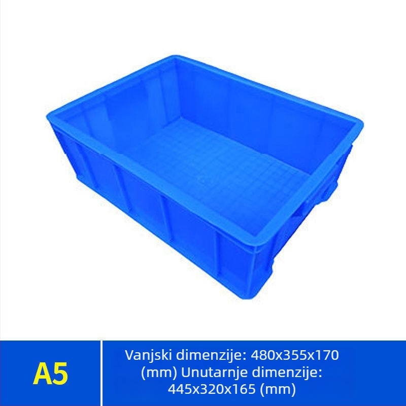 Paiku kutija za pohranu s poklopcem — čvrsti PE plast, visoka čvrstoća, debljina zida 2 mm, nosivost 300, težina 1,62 kg