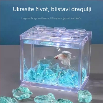 Kamenje za dno akvarija, kristalni kamen za podlogu, prozirni stakleni kamenovi, dekorativni ukras (Materijal: kristal)