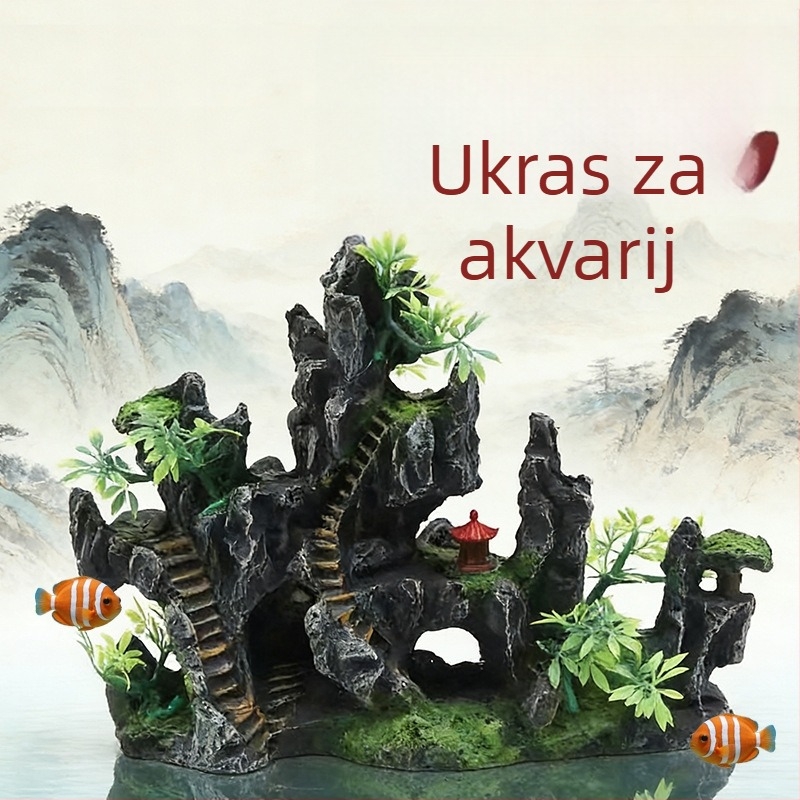 Akvarijski dekor od smole – suhi krajolik, 30 kom, 500 g