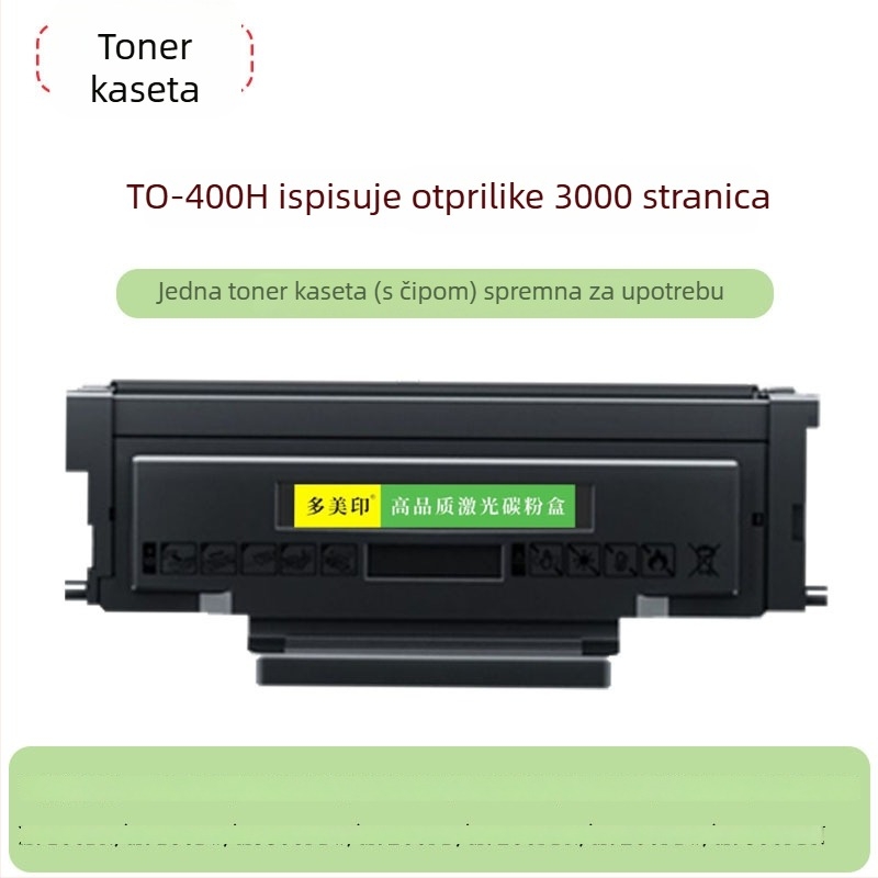 Kazeta tonera za laserske pisače — Duomei Printing; kompatibilna s P3010D/P3010DW/P3300DN/P3300DW/P3320D/M6700D/M6700; kapacitet ispisa 1.5K/3K/6K/12K stranica; originačni modeli TO-400/TO-400H/TO-400X/DO-400.