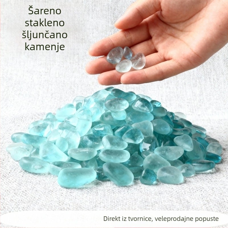 Kamen za akvarijski krajolik od morskog stakla, matirano staklo, DIY materijal