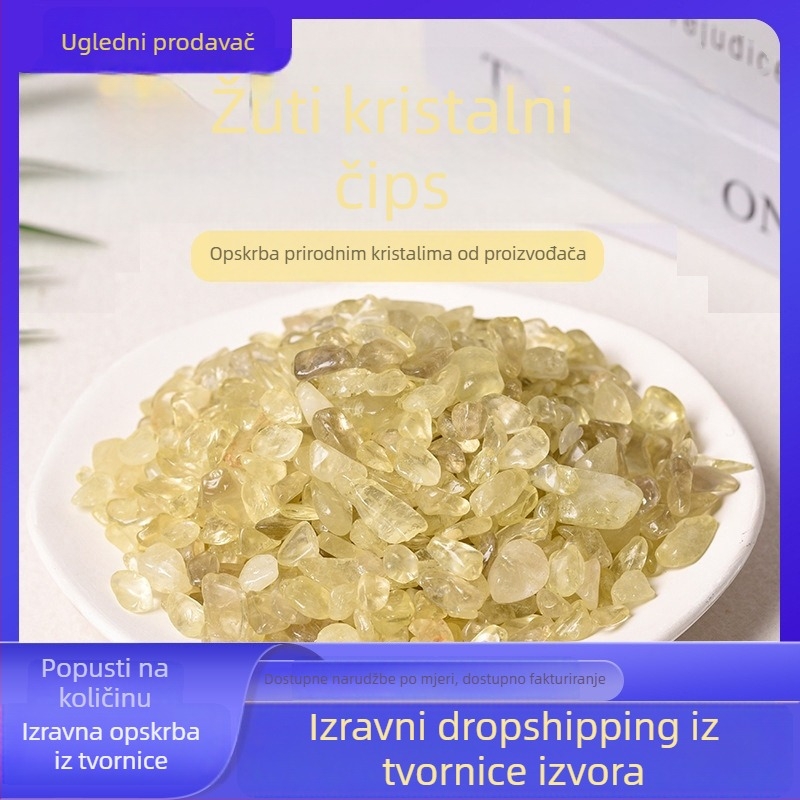 Citrin kristalni šljunak za akvarije — ukrasni kameni za krajolik i kameni za difuzor