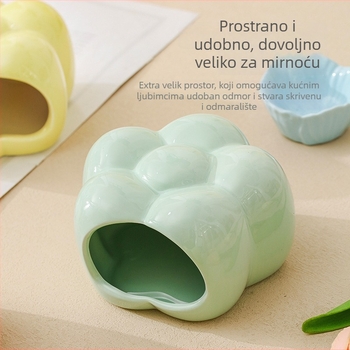 Keramičko gnijezdo za hamster, srcolikog oblika, za unutarnju i vanjsku upotrebu, ljeto