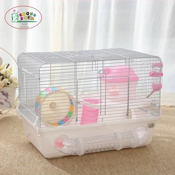 Hamster kavez, bazni model 47, plastično + žičana konstrukcija, za hamstere, marka Pet Boer, četiri sezone, paket s jednim i dvostrukim katom