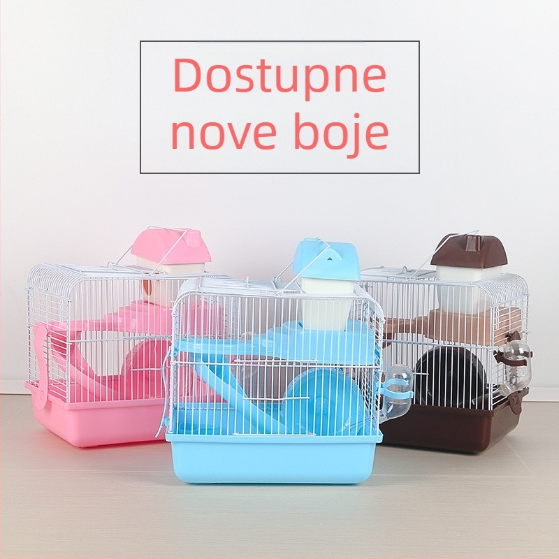 Plastični kavez za hamstere, pravokutnog oblika, modernog stila, demontažni dizajn